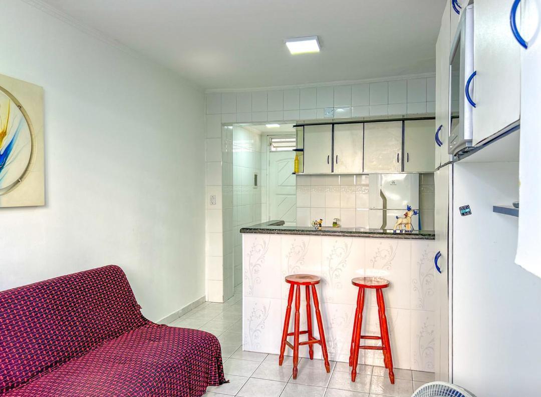 Otimo Loft Pe Na Areia Na Praia Da Guilhermina Sp Praia Grande (Santos) Exterior foto